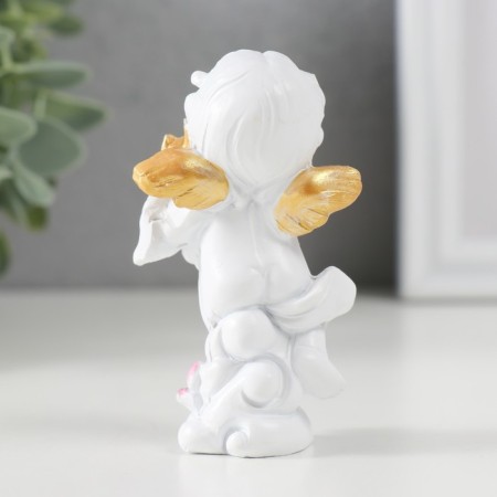Polystone souvenir "Snowthrough angel with golden wings" mix 8x4.7x3 cm-3
