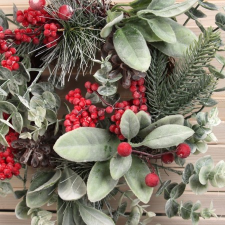 New Year's Wreath D-30 cm "Kalina Red"-1
