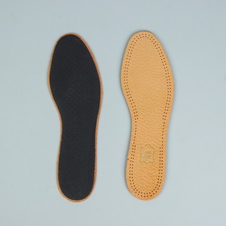 Antibacterial, two-layer, 35-36r-r insoles insole up shoes, pair, beige color, Leather Carbon-1
