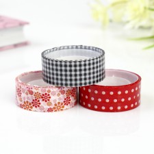 Adhesive tapes 15 mm x 5 m, decorative, (set 3 pcs) assorted No. 2