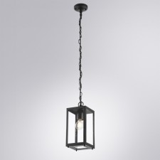 Уличный подвесной светильник Arte Lamp Belfast A4569SO-1BK, E27, 60 Вт, 15х15х33 см, чёрный