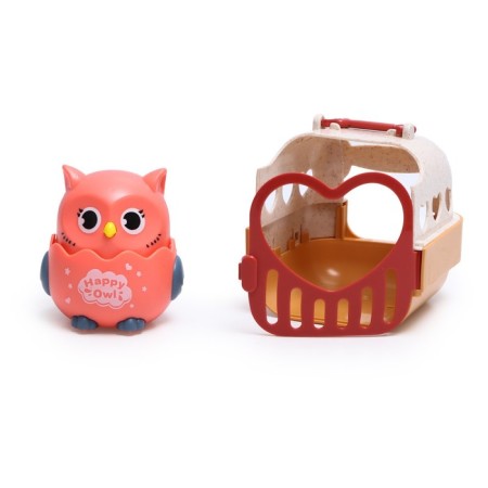 Inertial “owl” toy, in carrying, moves from pressing, color mix-7