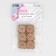 Magnetic, sewing buttons, d = 18 mm, 6 pcs, beige matte color