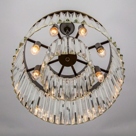 Suspended lamp Citilux "Martin" CL332081, 40x40x125 cm, 8x60W, E14, Black Color Black-3