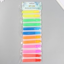 Gluely glutter (set 12 pcs) pastel with sparkles in a tube of 10 grams