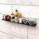 Metal shelf 490x70 mm for storage on a perforated panel, black