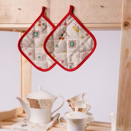 Set of Supplosions holiday 9266-2 18x18 cm 2pcs, red, matting, HL100%