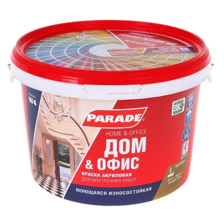 Acrylic interior paint Parade W4, Base C, colorless, 2.5l