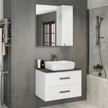 Mirror Comfort Comfort Amsterdam 75 for the bathroom, white color