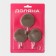 Hooks of self -adhesive fraction "wooden circles", 3 pcs, brown color