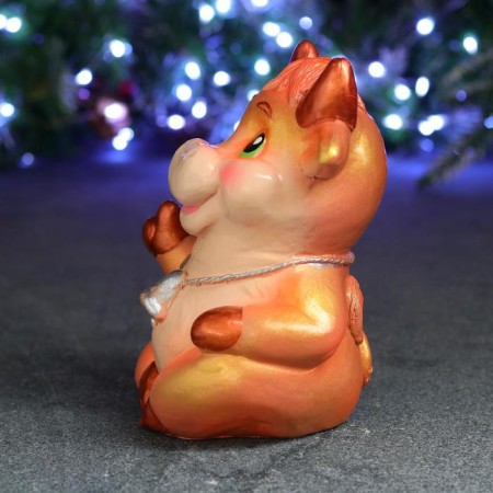 Piggy bank "Goby with a paw" Red, 19cm-1