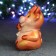 Piggy bank "Goby with a paw" Red, 19cm
