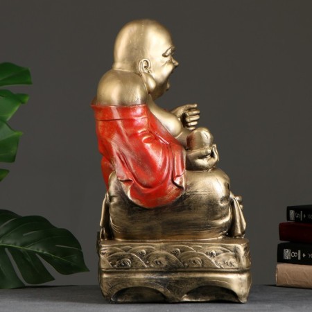 Figure "Hotya sitting big" bronze, red, 32x25x51cm-1