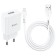 Nice charger Hoco N9, USB - 2.1 A, Lightning 1 m, white cable