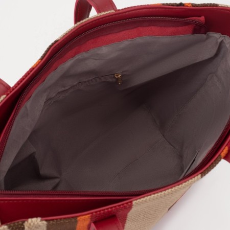 Lightning-there is a beige/brown/red bag.-2