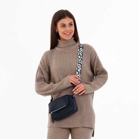 Women's bag over the shoulder Textura, small size, blue color-1