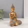 Souvenir Polystone "Buddha - Mudra Namascar" gold 9.5x13.5x19.5 cm