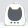 Backpack for carrying "cat", transparent, 32 x 21 x 35 cm, white