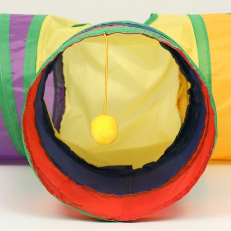Cat tunnel rustling "tee", 80 x 25 cm, multi -colored-5