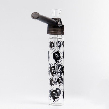 Bong, H-19.5 cm, "Bob Marley", acrylic, mix