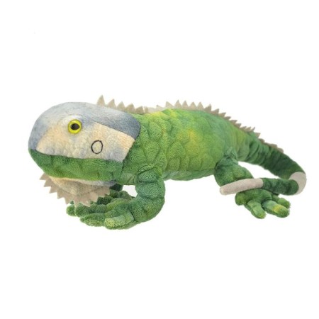 Soft toy green iguana, 33 cm