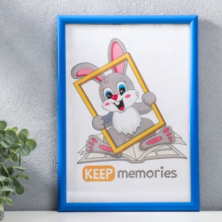 Photo frame plastic 21x30 cm blue (108)-3