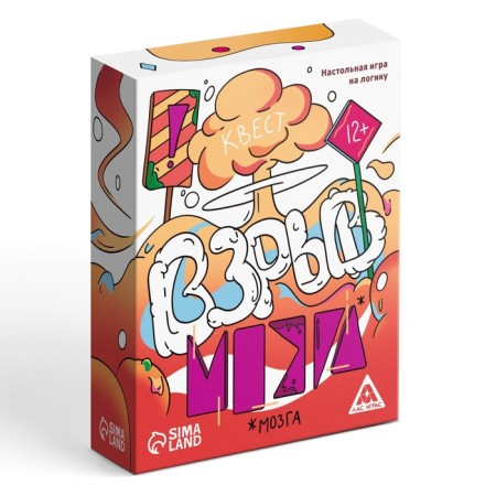 Board game for the logic "Brain explosion" quest, 60 cards, 12+-5