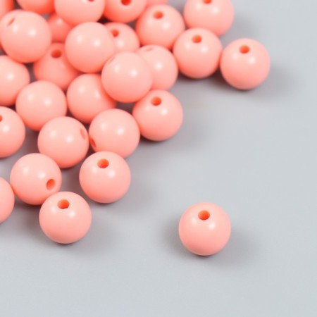 Busins ​​plastic "Coral-pink" glossy set 25 grams d = 1 cm