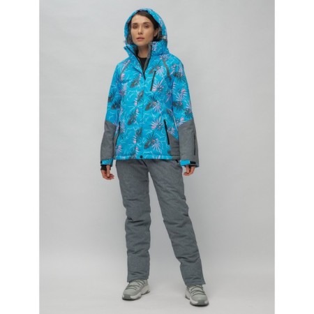 Ski suit female, size 42, blue color-24