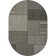 Oval Merinos Kair, size 200x290 cm, Gray color