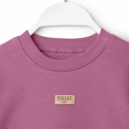 Kidsa (sweatshirt, shorts) minku, raspberry color, height 110 cm-6