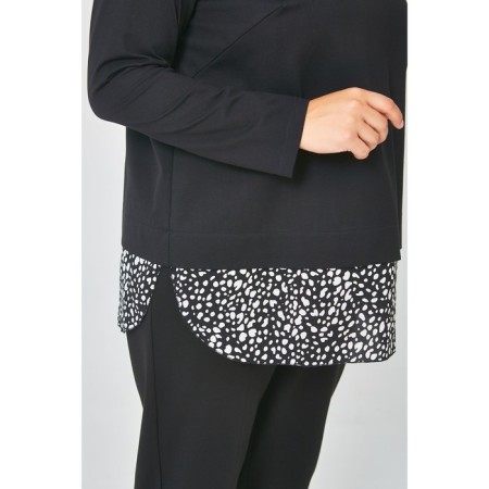 Women's tunic, size 64, black color-6