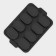 Silicone form for baking with perforation "buns", 34.5 × 23 × 2.5 cm, 8 cells (9.5 × 6.3 × 2.4 cm), color gray color