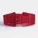 Women's belt, width 7.5 cm, metal buckle, red color