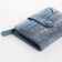 Women's wallet on the button, blue color