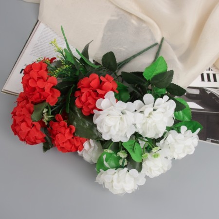 Bouquet "Hydrangea with leaves and herbs" 28 cm, mix-2