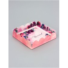 Коробка для печенья, кондитерская упаковка, "Для тебя", 12 х 12 х 3 см