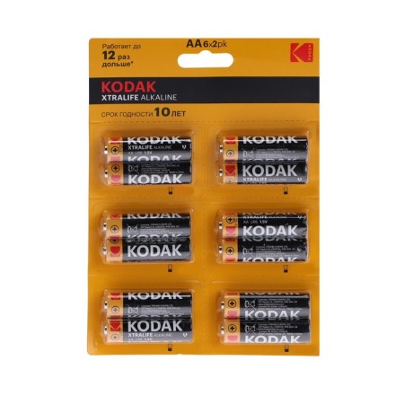 Alkalin battery Kodak Xtralife, AA, LR6-12BL, 1.5V, blister, 12 pcs.