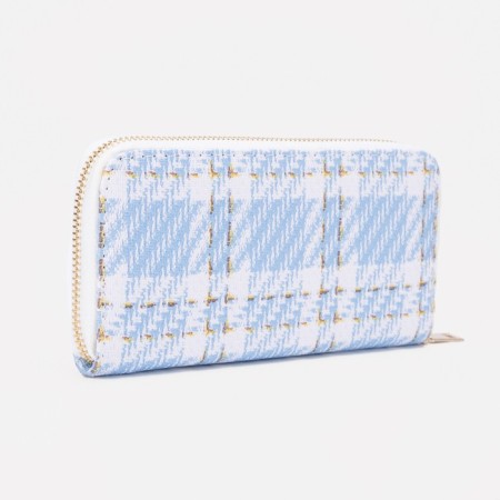 Women's wallet with lightning, blue color-1