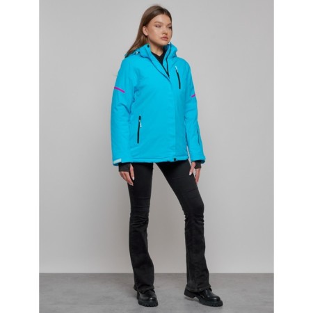Ski jacket female, size 42, blue color-16