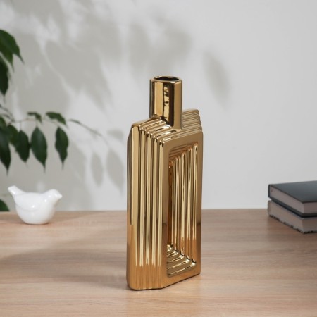 VAZA Ceramics Table "Bram" straight, 27.5x15 cm, gold-1