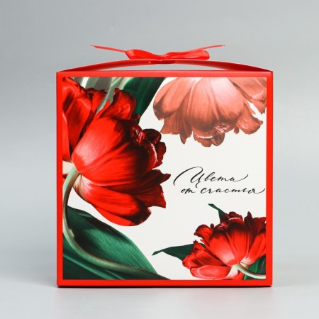 Gift folding box, packaging, “the most beautiful”, 18 x 18 x 18 cm-2