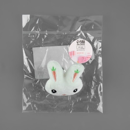 The needle-ring "Bunny", 4.5 × 5.5 × 4 cm, white color-4