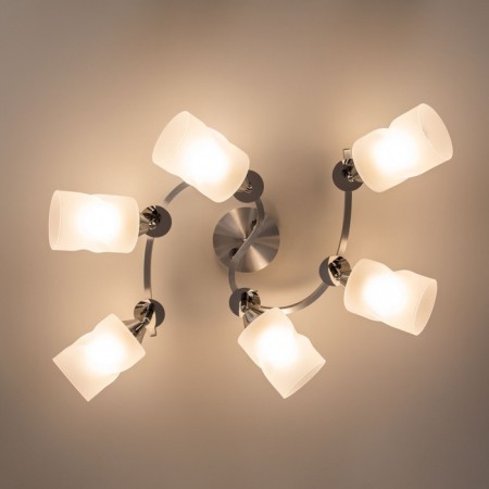 Ceiling Citilux Cutilux CL119260, 52x38x1.5 cm, 6x75W, E27, Gray color-4
