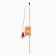 Domesticon "Dwarf" on a wooden stick for cats, red,