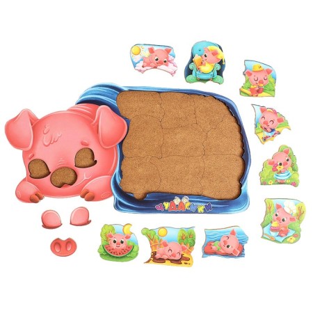 Puzzle-headed "Piglet under the covers"-3