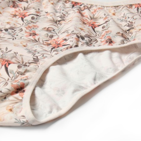 Panties women's slips Miss Beautiful, white/brown color, 4xl (52-54)-1