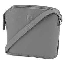 Women's bag B2814-05141, gray, genuine leather, 19x4.5x17 cm