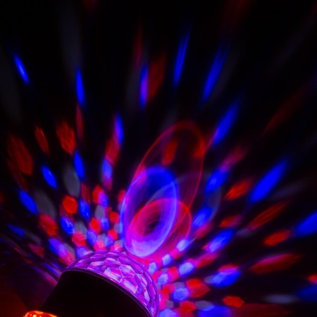 Light device "Around the sphere" 12 cm, speaker, glow RGB, 220 V, white-4