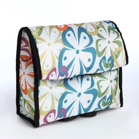 Folding bag on Velcro, 2 wheels, colorful color-3
